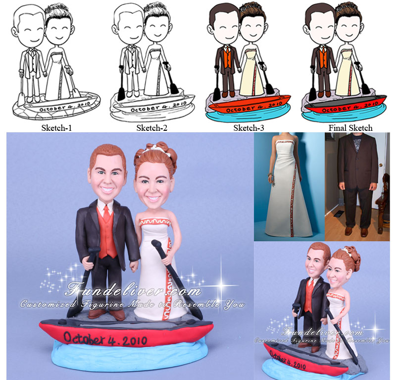 wedding cake toppers boat theme